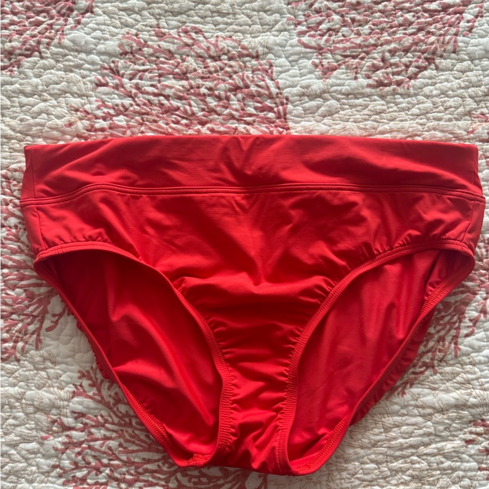 (NWOT) Lands' End Coral Color Bikini Swim Bottom Classic Style